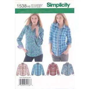 Simplicity 1538 Skjorte - Symønstre