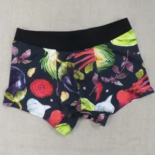 Boxershorts syet i digitalprint med grøntsager - Inspiration
