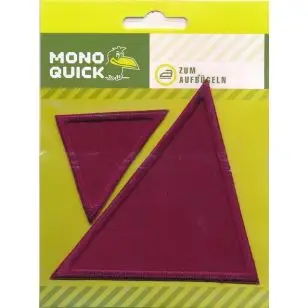 Strygemærker med 2 3-kanter i bordeaux - Reparationslapper